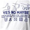Side view of Washing  Men's T-Shirt (Royal Blue on White)