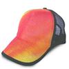 Side view of Canvas Fiery Cap (Red on Yellow)