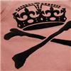 Back view of Crownbones Women's Raw Cut T (Black on Brown)