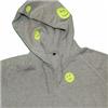 Side view of Ravemoticons Men's Zip-Thru Hood (Yellow on Sport Grey)