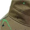 Side view of Splatty Cap (Green on Olive)