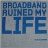 Side view of Broadband Men's T-Shirt (Blue on Grey)