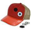 Back view of Ducky Cap (Tan on Red)