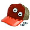 Side view of Ducky Cap (Tan on Red)