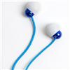 Side view of Radiopaq Dots Earphones (Blue on Blue)