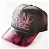 Back view of Scrawl Cap (Grey on Fluorescent Pink)