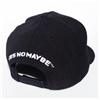 Back view of Scrawl Snapback Cap (White on Black)