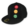 Side view of Traffic Lights Hook and Loop Patch (Black on Assorted)