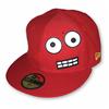 Side view of Hook and Loop Edition - Monster New Era 59FIFTY Baseball Cap (Black on Red)