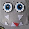 Side view of Velcro Edition - Monster New Era 59FIFTY Baseball Cap (White on Grey)