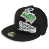 Back view of Hook and Loop Patch New Era 59FIFTY Baseball Cap (Multicolour on Black)