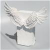 Back view of Winged Brick Sculpture (White on White)