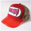 Back view of Yeahh Cap (Hot Pink on Red)