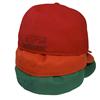 Back view of YesNoMaybe 3 Pack New Era 59FIFTY Baseball Cap (Black on Red Green Orange)