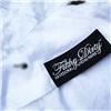Side view of FilthyDirty Men's T-Shirt (Grey on White)