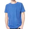 Side view of Fleck Men's T-Shirt (Multicolour on Blue)