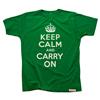 Buy this T-Shirt: Design: Keep Calm and Carry On; Colour: White on Green; See detailed product info and choose sizing options on next screen.