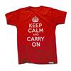 Buy this T-Shirt: Design: Keep Calm and Carry On; Colour: White on Red; See detailed product info and choose sizing options on next screen.