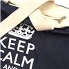 Back view of Keep Calm and Carry On Shopper Bag (White on Blue)