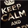 Back view of Keep Calm and Carry On Women's Crew Sweat (Gold on Black)