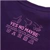 Back view of Keep Calm and Carry On Women's Fitted T (Pink on Purple)