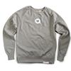 Side view of INSTALUV Men's Crew Sweat (White on Grey)