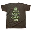 Buy this T-Shirt: Design: Keep Calm and Carry On; Colour: Duck Egg Green on Charcoal; See detailed product info and choose sizing options on next screen.