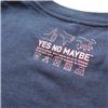 Back view of Keep Calm and Carry On Men's T-Shirt (Pink on Dark Denim)