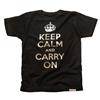 Buy this T-Shirt: Design: Keep Calm and Carry On; Colour: Silver on Black; See detailed product info and choose sizing options on next screen.