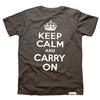 Buy this T-Shirt: Design: Keep Calm and Carry On; Colour: White on Charcoal; See detailed product info and choose sizing options on next screen.