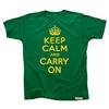 Buy this T-Shirt: Design: Keep Calm and Carry On; Colour: Yellow on Green; See detailed product info and choose sizing options on next screen.