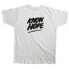 Buy this T-Shirt: Design: Know Hope; Colour: Black on White; See detailed product info and choose sizing options on next screen.