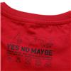 Back view of No Men's T-Shirt (Black on Red)
