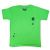 Side view of Ravemoticons Men's T-Shirt (Green on Fluorescent Green)