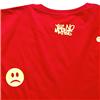 Back view of Ravemoticons Men's T-Shirt (Yellow on Red)
