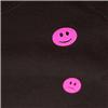 Back view of Ravemoticons Men's T-Shirt (Hot Pink on Black)