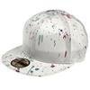 Back view of Splatty New Era 59FIFTY Baseball Cap (Multicolour on White)