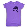 Buy this Fitted T: Design: Crownbones; Colour: Black on Purple; See detailed product info and choose sizing options on next screen.