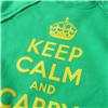 Back view of Keep Calm and Carry On Women's Crew Sweat (Yellow on Green)