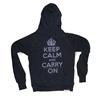 Buy this Kangaroo Hood: Design: Keep Calm and Carry On; Colour: Silver on Black; See detailed product info and choose sizing options on next screen.