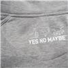 Back view of Keep Calm and Carry On Women's Kangaroo Hood (Silver on Grey)