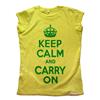 Buy this Raw Cut T: Design: Keep Calm and Carry On; Colour: Green on Lemon; See detailed product info and choose sizing options on next screen.
