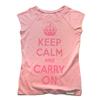 Buy this Raw Cut T: Design: Keep Calm and Carry On; Colour: Hot Pink on Pink; See detailed product info and choose sizing options on next screen.