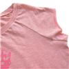 Side view of Keep Calm and Carry On Women's Raw Cut T (Hot Pink on Pink)