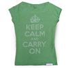 Buy this T-Shirt: Design: Keep Calm and Carry On; Colour: Silver on Green; See detailed product info and choose sizing options on next screen.