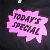 Side view of Today's Special Women's T-Shirt (Pink on Black)
