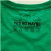 Back view of Yes Men's T-Shirt (Black on Green)