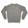 Back view of YNM Hands Men's Crew Sweat (White on Sport Grey)