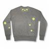 Back view of Ravemoticons Men's Crew Sweat (Yellow on Sport Grey)