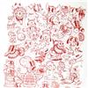 Side view of Doodles Men's T-Shirt (Rust on White)